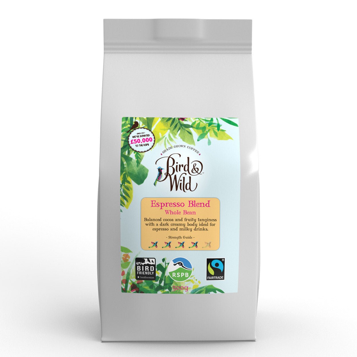 Dark Roast Fairtrade Organic Coffee Beans and Ground - 200g, 500g, 1kg - Bird & Wild Coffee