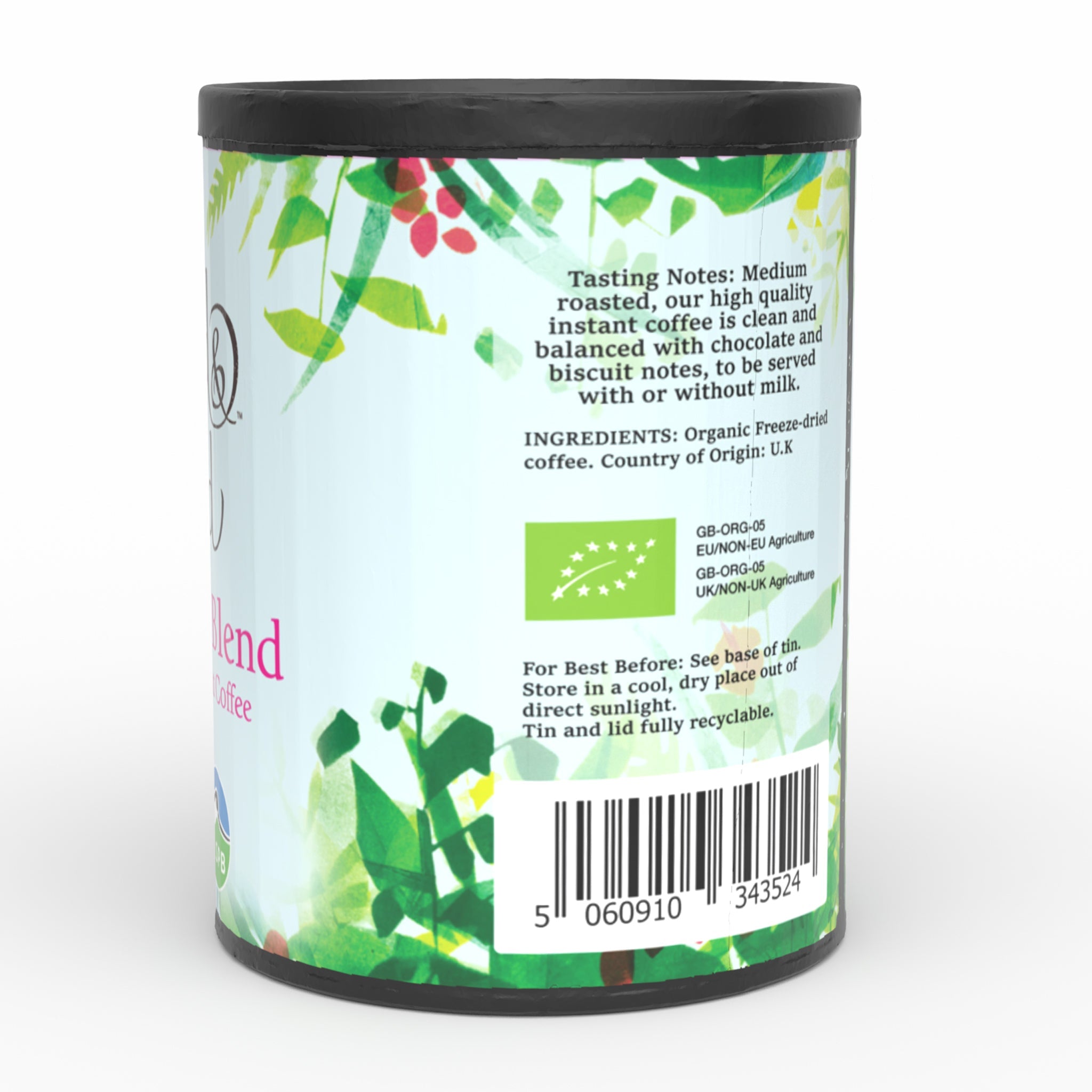 Organic Instant Coffee 100% Arabica Tin - 500g - Bird & Wild Coffee