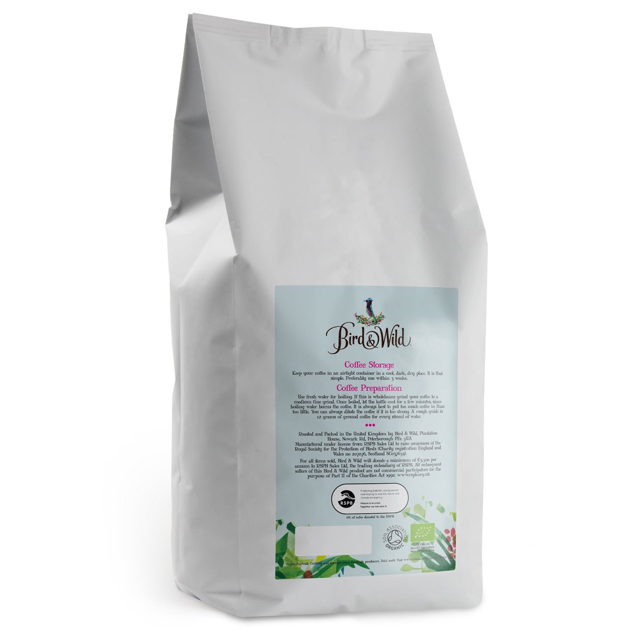 Medium Roast Fairtrade Organic Bird Friendly RSPB Coffee - Bird & Wild Coffee