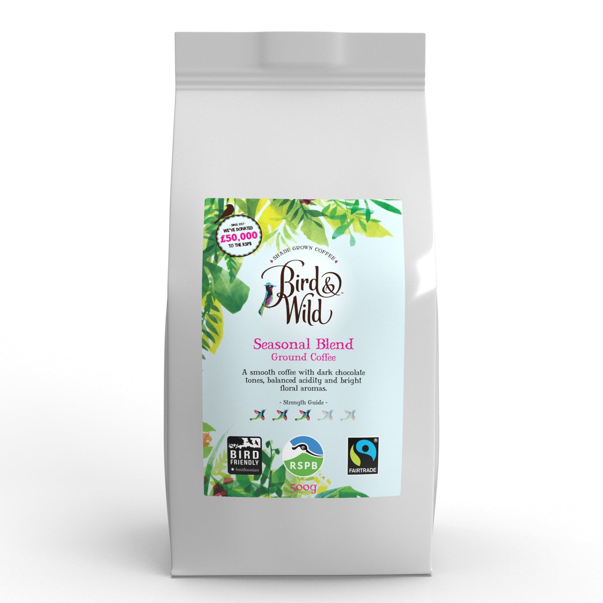 Medium Roast, Fairtrade, Organic Coffee - 6x200g or 6x1kg - Bird & Wild Coffee