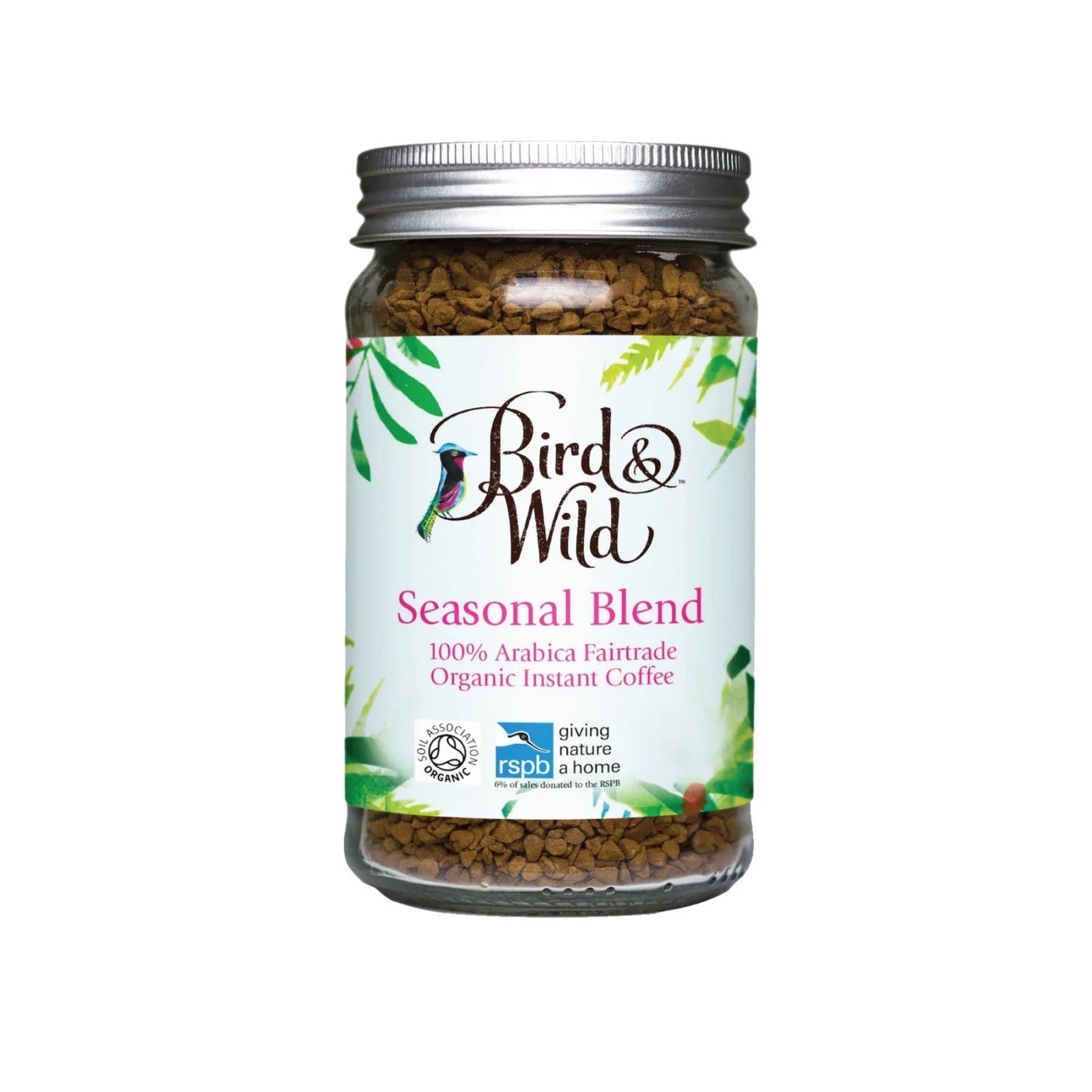 Organic Instant Coffee 100% Arabica 100g Jar - 100g - Bird & Wild Coffee